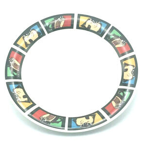 Vintage Looney Tunes Warner Bros TAZ Tasmanian Devil Dinner Plates Gibson 2001